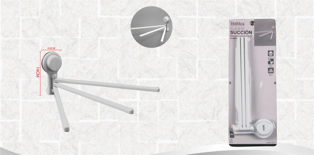 Bathlux Multi Towel Hanger - Suction With Suction Cup